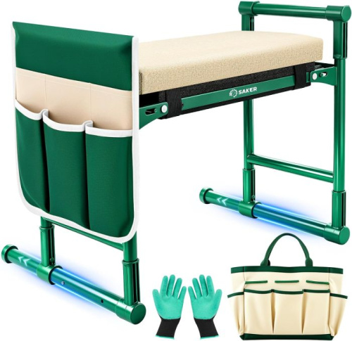 [Product No: 12] Saker 2026 Upgraded Garden Kneeler and Seat - Gardening Bench with 500LB Heavy Duty Frame